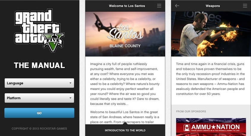 Grand Theft Auto V, et maintenant, le manuel sur iOS