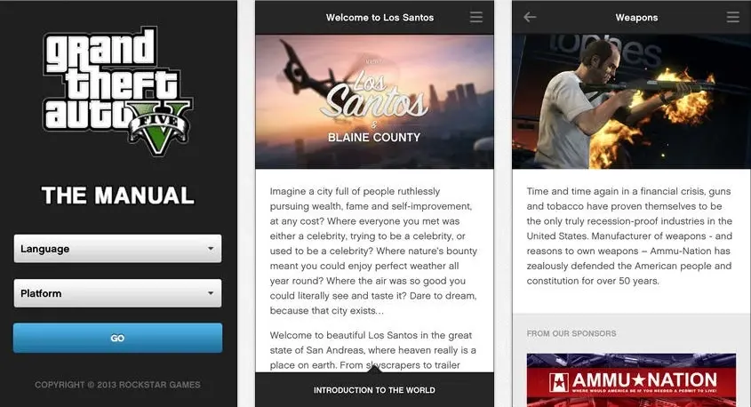 Grand Theft Auto V, et maintenant, le manuel sur iOS