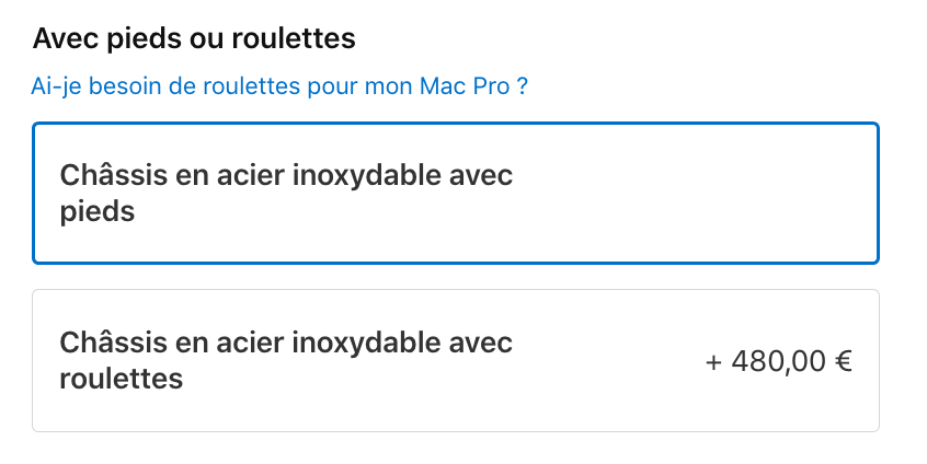 Le Mac Pro roule pour 480 euros (et un AppleCare à 349 euros)