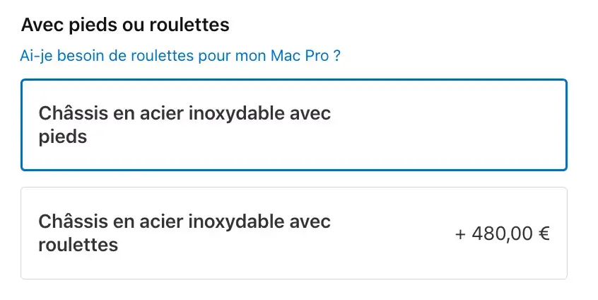 Le Mac Pro roule pour 480 euros (et un AppleCare à 349 euros)