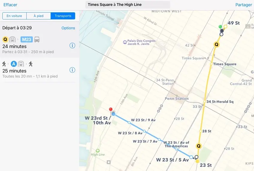 Plans sur iOS 9 : les transports sont (presque) de retour et les suggestions sont plus intelligentes