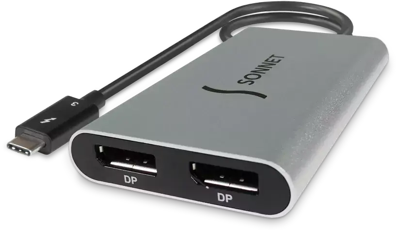 Sonnet commercialise son adaptateur Thunderbolt 3 vers une double sortie DisplayPort