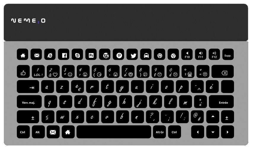 Nemeio : le clavier français doté d'écrans E-paper sera au CES (dispo en juin, compatible Mac)