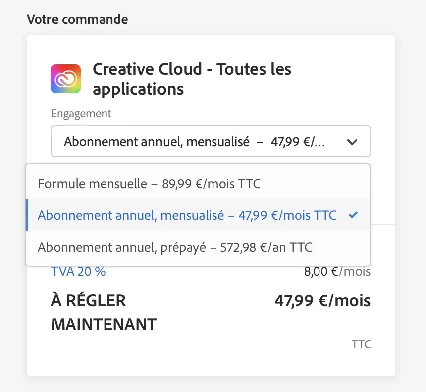 Adobe : 20% de réduction sur l’abonnement Creative Cloud