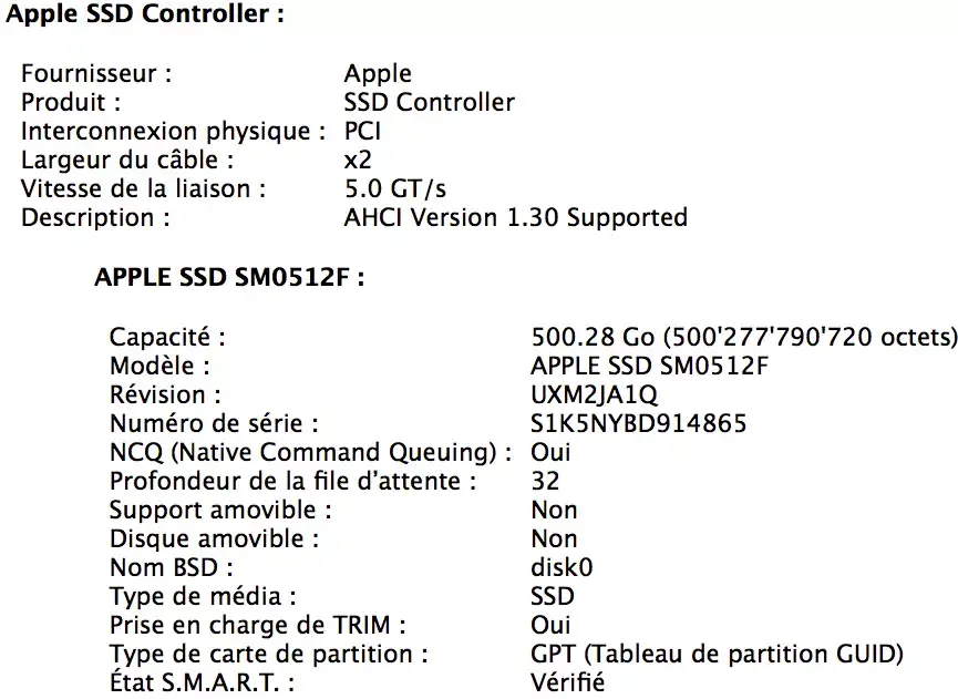 Le SSD du MacBook Pro Retina 15" dépasse 1Go/s avec 4 lignes de PCIe !