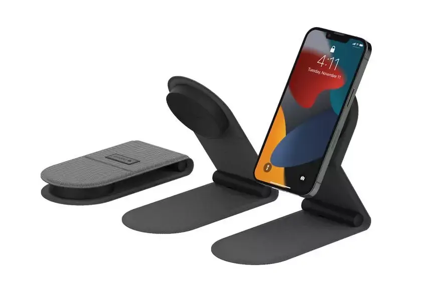 Un support de voyage magnétique chez Mophie