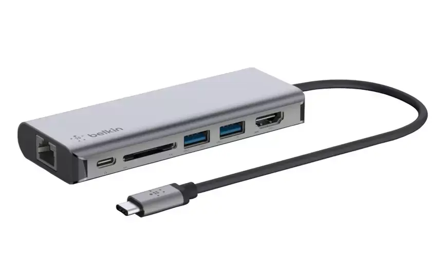 Le hub USB-C Belkin 6 ports à 49€ (-20€), chargeur 3-en-1 MagSafe Boost Charge Pro noir à 129€ 