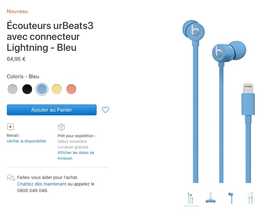 Les écouteurs urBeats3 s'accordent avec les iPhones XR Corail, Jaune et Bleu