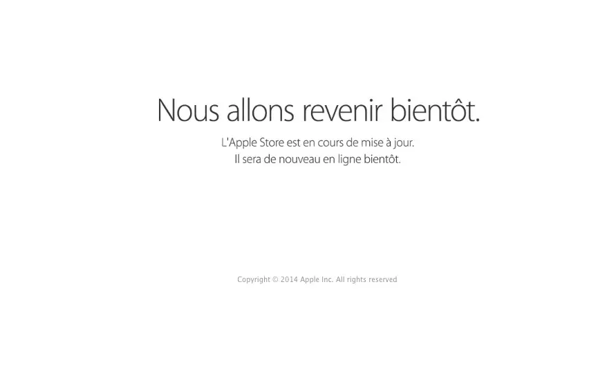 L'Apple Store est fermé !