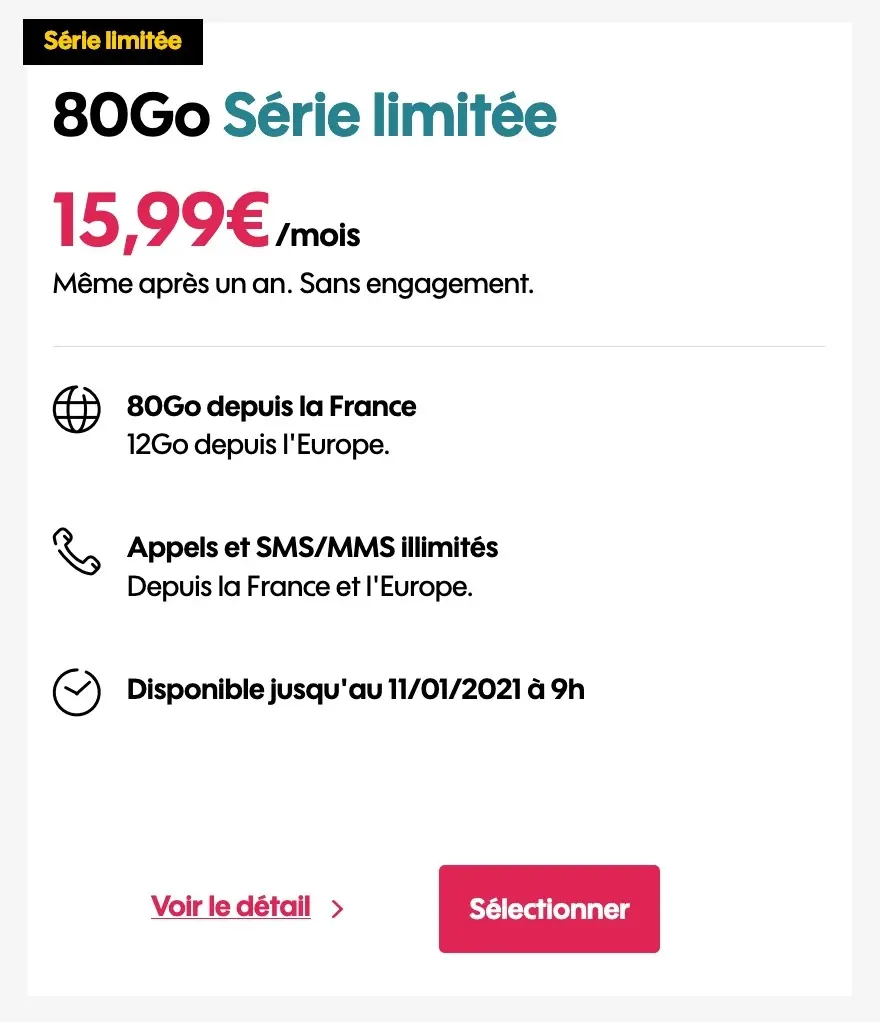 Bons plans opérateurs : des offres sans engagement à partir de 12,99€ (de 70 à 150Go)