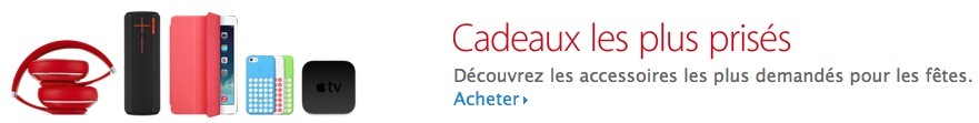 Le guide des cadeaux de Noël déjà disponible sur l'Apple Store