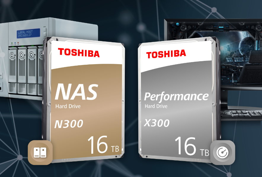 Toshiba : les disques N300 et X300 passeront à 16 To fin 2019