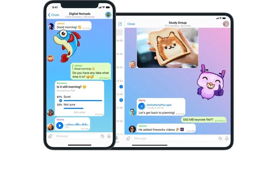 Des dossiers à partager et des fonds d’écran personnalisables sous Telegram