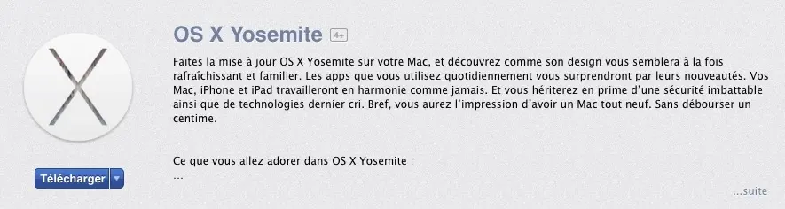 OS X Yosemite est disponible au téléchargement