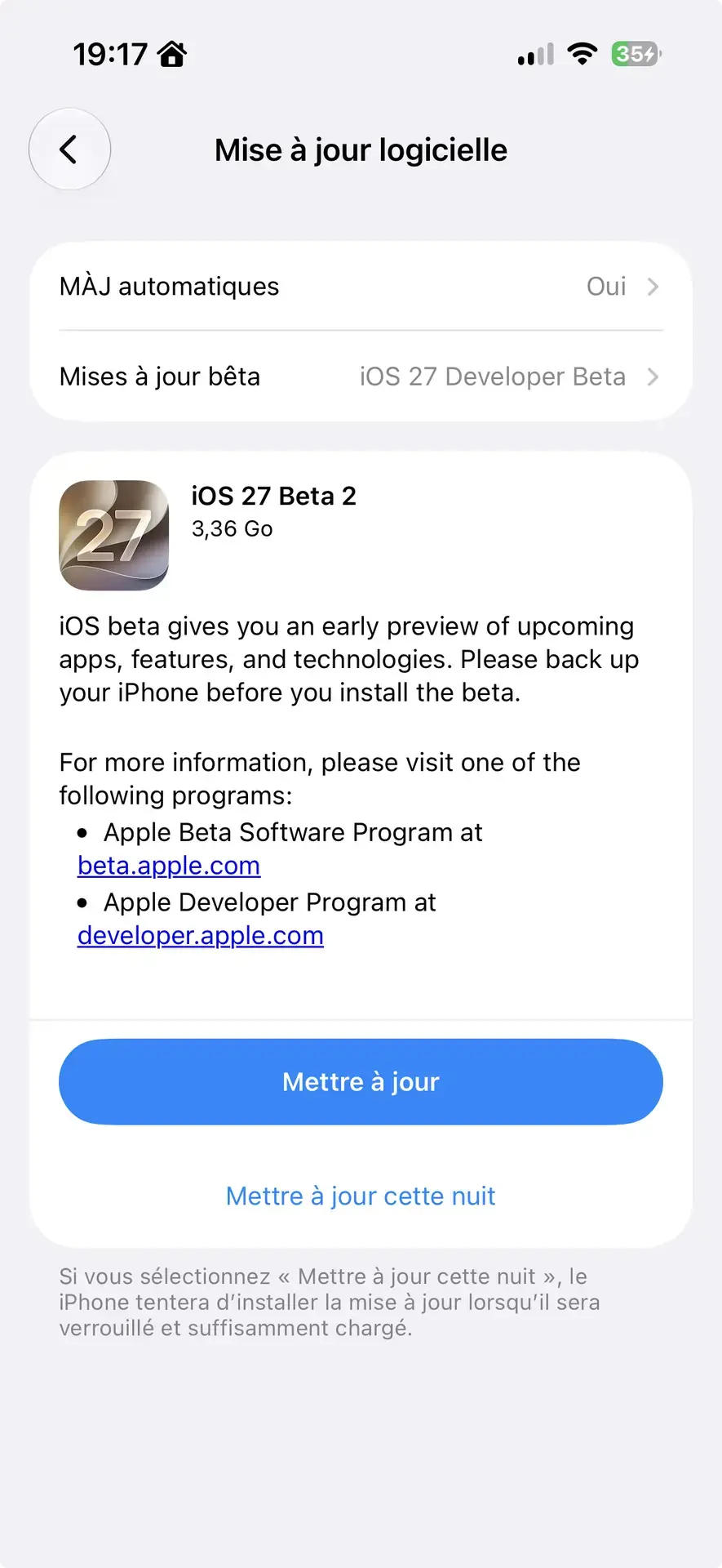 Les 2e b&ecirc;tas d'iOS 27, iPadOS 27, macOS 27 sont disponibles&nbsp;!