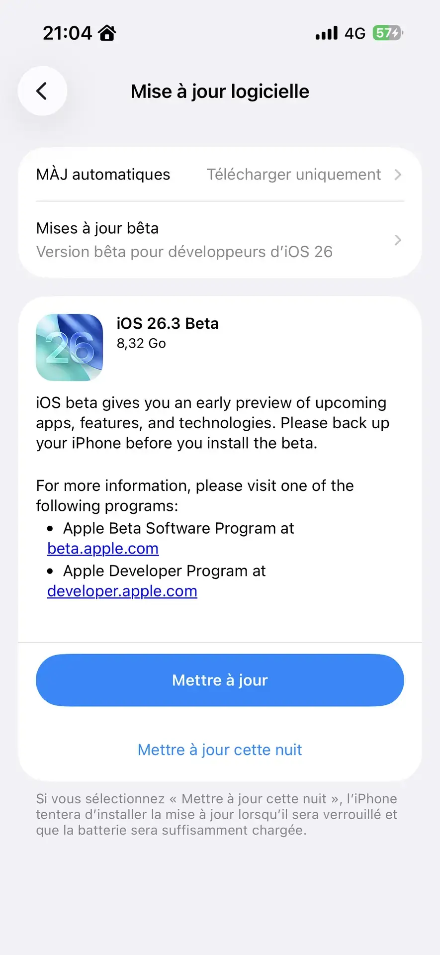 Premi&egrave;re B&ecirc;ta pour iOS 26.3, iPadOS 26.3, macOS 26.3, watchOS 26.3, tvOS 26.3 et visionOS 26.3