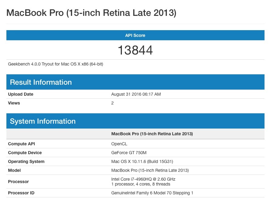 Geekbench 4 mesure les performances OpenCL et améliore ses résultats CPU