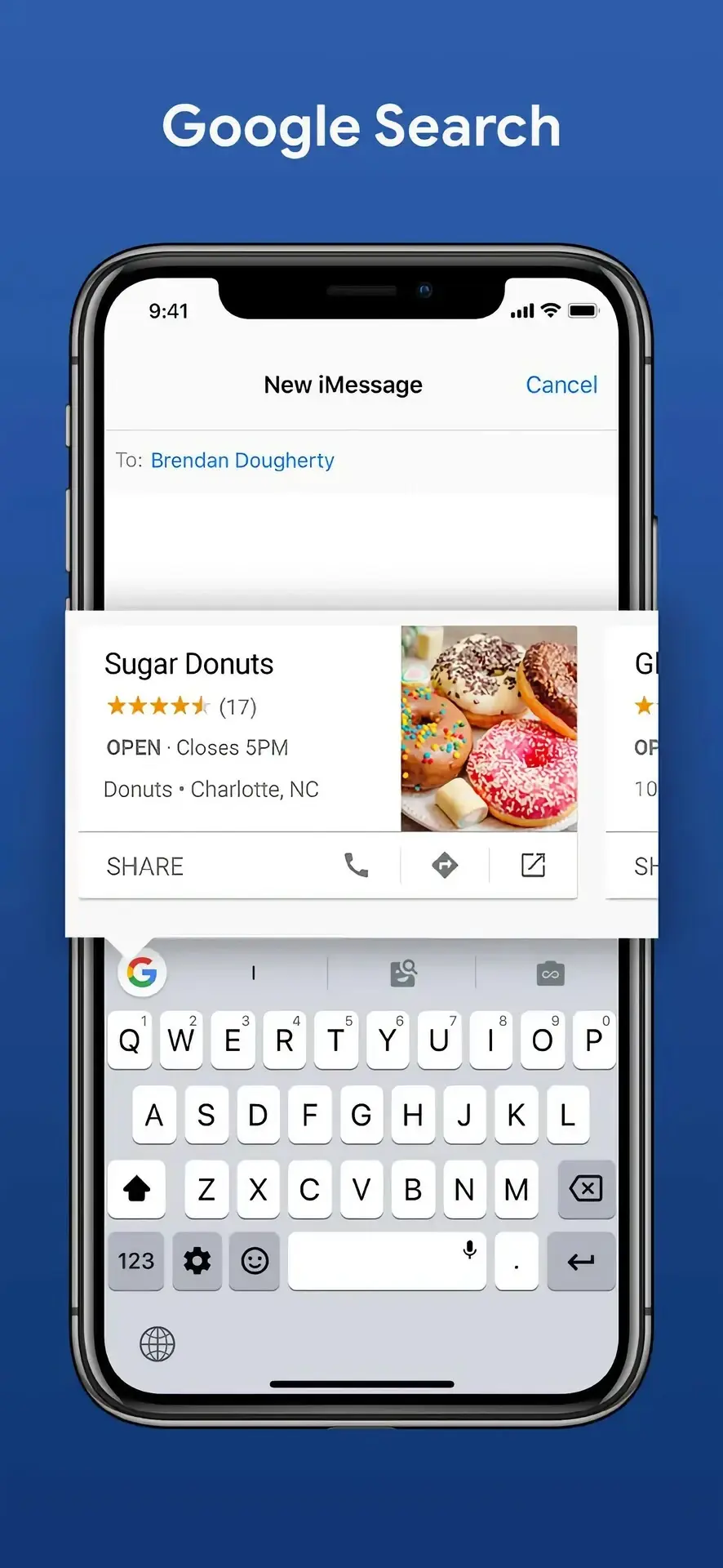 GBoard, le clavier par Google, est une alternative au clavier d'iOS par d&eacute;faut.
