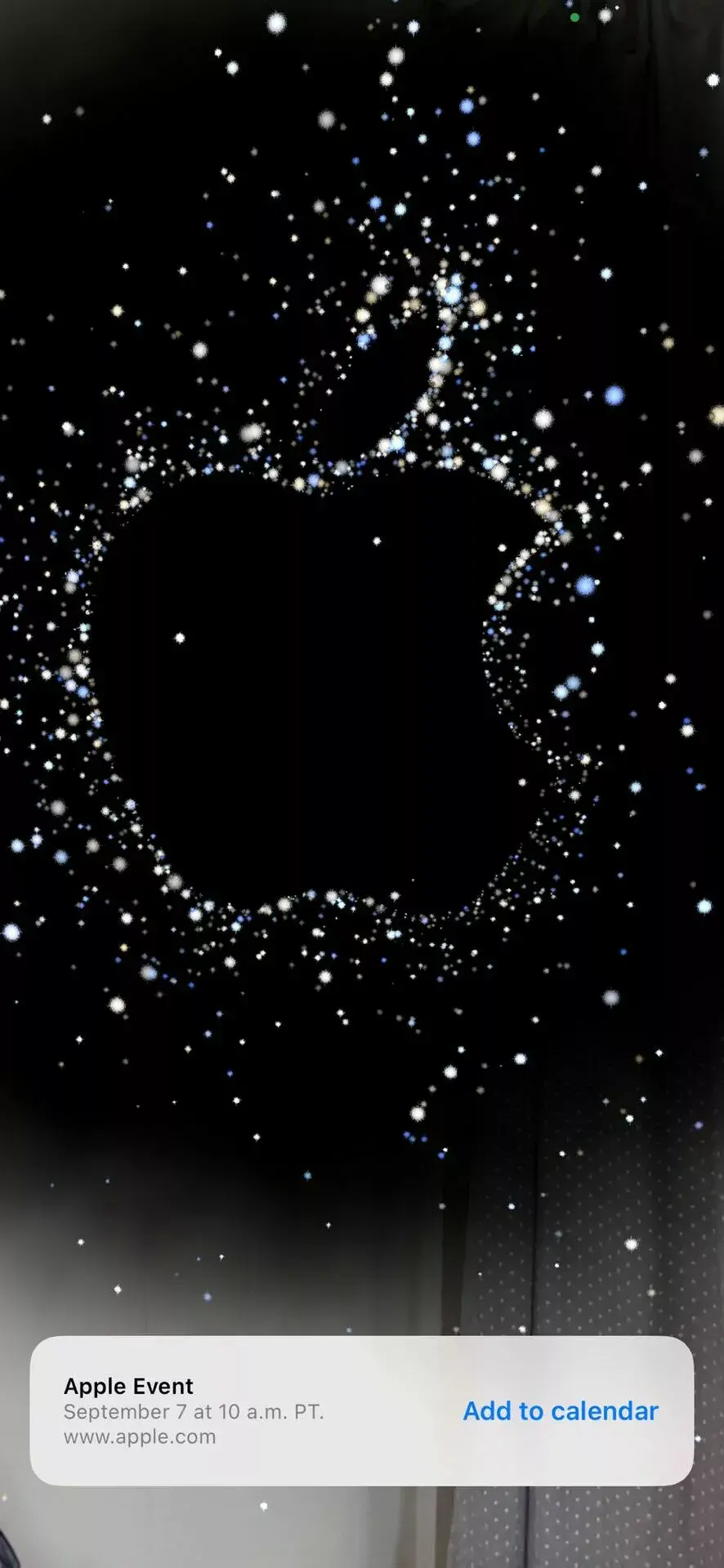 Pour sa prochaine Keynote, Apple glisse une Galaxie en forme de Pomme sur son site 