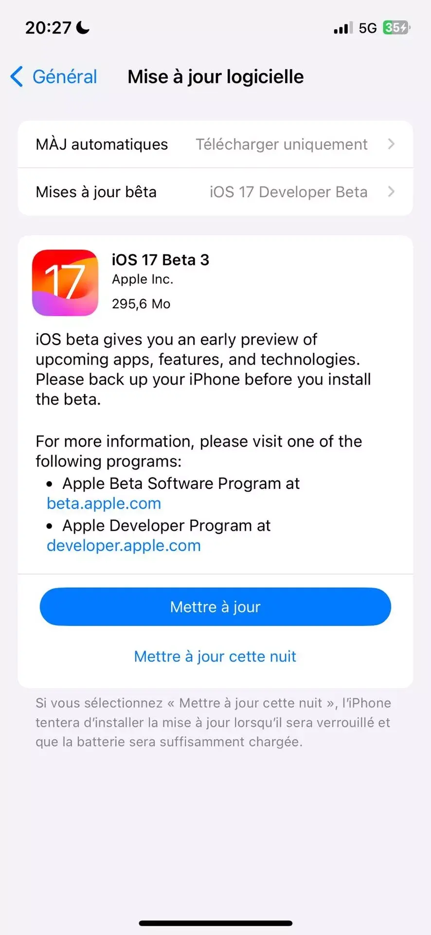 Une bêta 3 version 2 pour iOS 17, iPadOS 17, tvOS 17 et macOS Sonoma