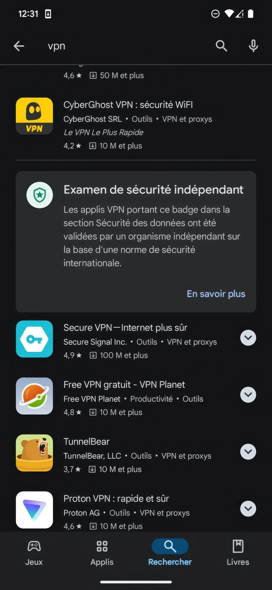 Google Play affiche un badge “Vérifié” pour les VPN qui répondent à certains critères