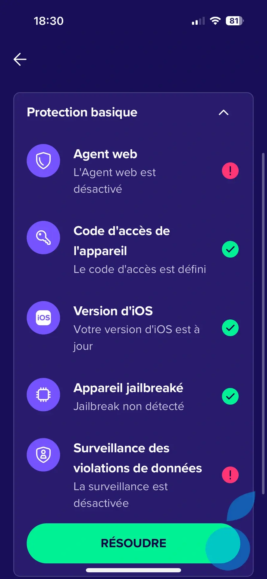 Avast Security iOS analyse
