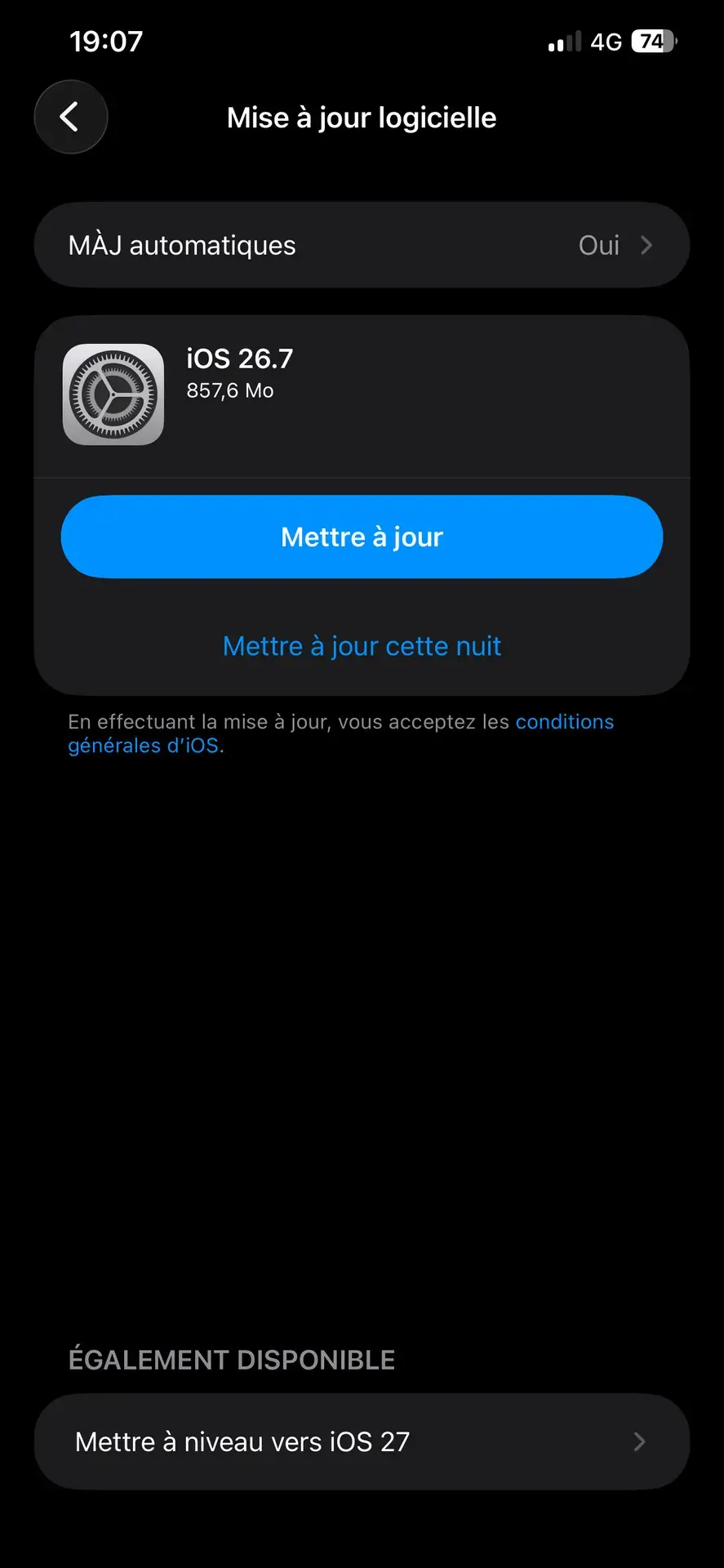 Pas pr&ecirc;t pour iOS 27 ou macOS 27&nbsp;? Apple d&eacute;ploie iOS 26.7 et des mises &agrave; jour pour les anciens Mac