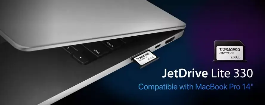 Les cartes SD JetDrive permettent d'augmenter discrètement le stockage des MacBook Pro 2021