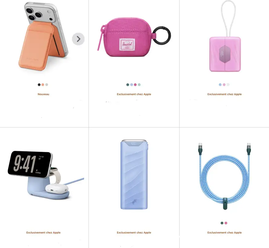 AirTag, MagSafe, PopSocket, batteries&nbsp;: Apple mise sur des accessoires color&eacute;s pour l'&eacute;t&eacute;