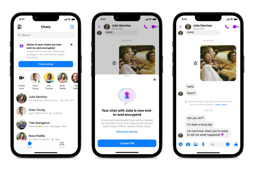 Facebook Messenger appliquera le chiffrement de bout en bout des conversations en 2023