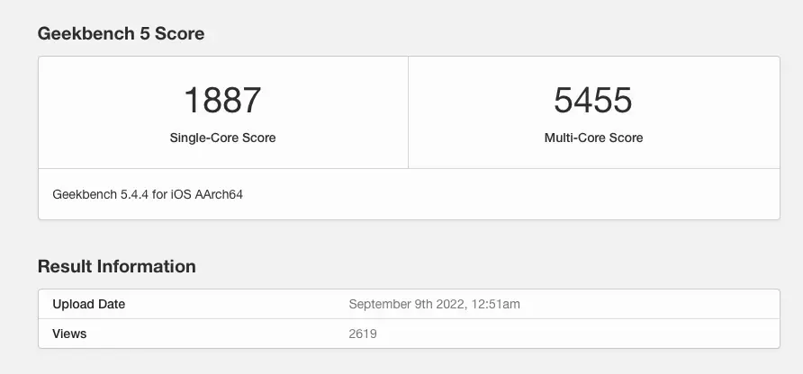 Un benchmark plus encourageant pour l'A16 Bionic des iPhone 14 Pro