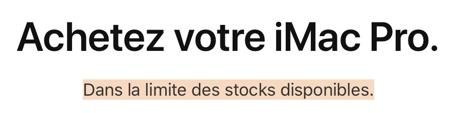 L'iMac Pro en fin de vie, jusqu'à épuisement des stocks