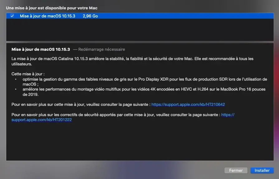 iOS, iPadOS et tvOS 13.3.1, Catalina 10.15.3 et watchOS 6.1.2 sont disponibles pour tous