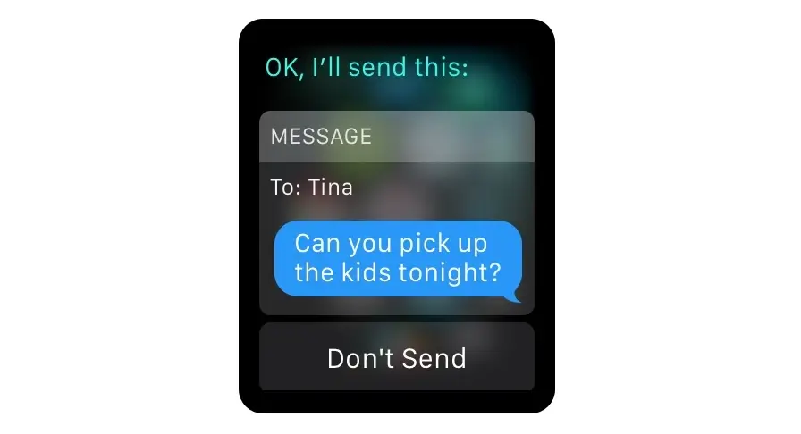 watchOS 2 permet d'envoyer des messages sans toucher à son Apple Watch