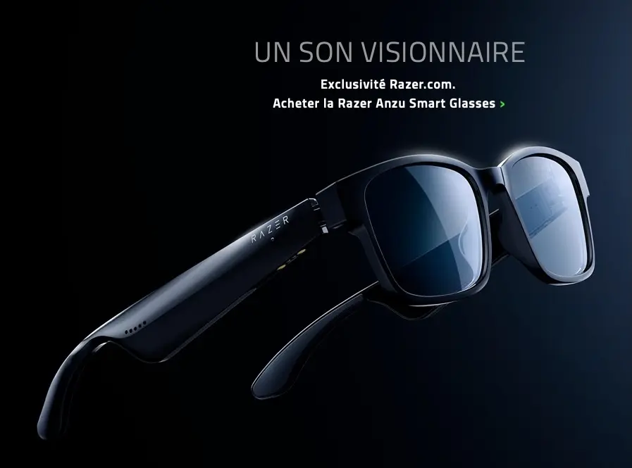 Anzu : des lunettes audio à 209€ avec 5 heures d'autonomie chez Razer