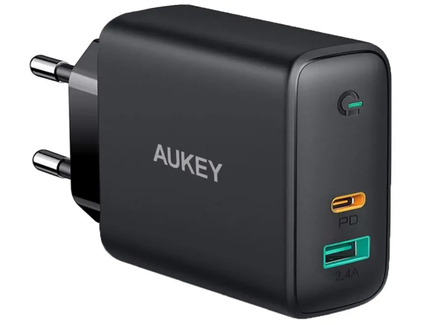 Promo : chargeur Aukey USB-C/USB-A 60W à 27€ (40% de réduction)