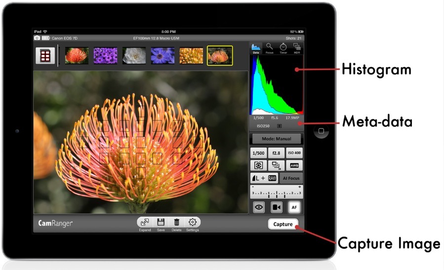 CamRanger, qui permet de piloter votre réflex depuis iOS supporte plus de Nikon