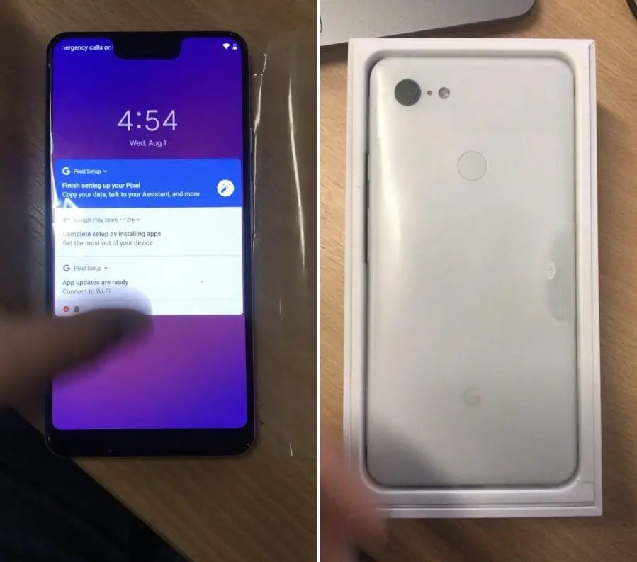 Le Pixel 3 XL en fuite avec une grosse encoche et des écouteurs Pixel Buds de 2ème génération