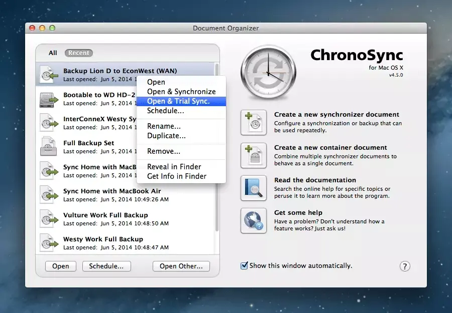 ChronoSync 4.5 permet de sauvegarder et de synchroniser vos données sur Mac