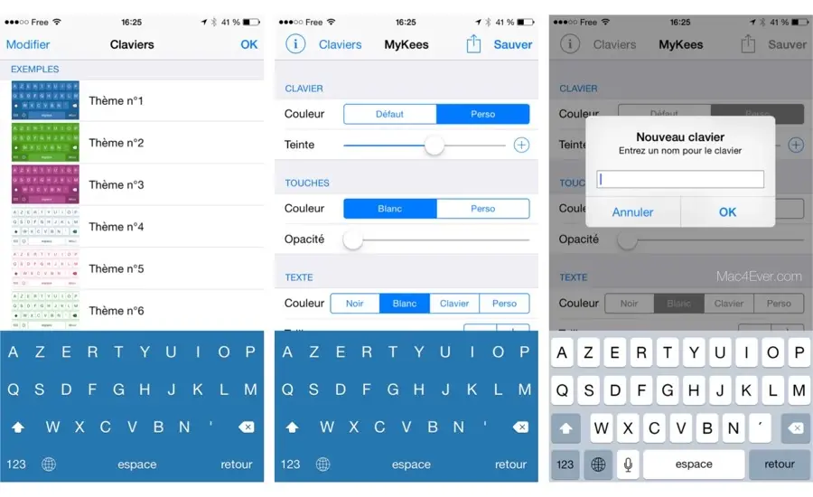 MyKees promet un clavier sur mesure sur iPhone et iPad