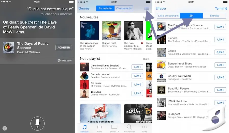 Astuce : comment retrouver la liste des chansons "shazamées" par Siri ?