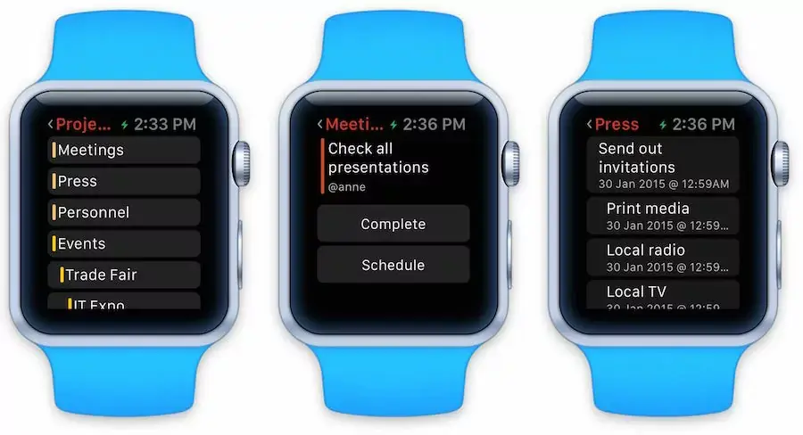 Todoist aura droit à un compagnon optimisé pour l'Apple Watch