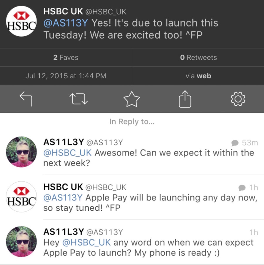 Apple Pay : HSBC confirme un lancement au Royaume-Uni pour demain