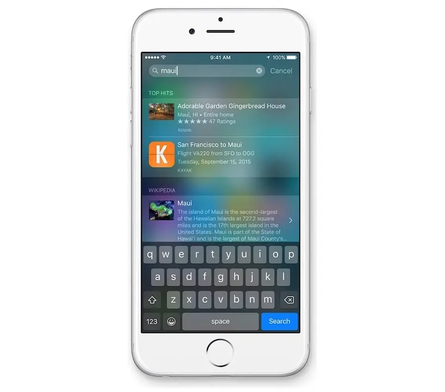 Astuce iOS 9 : comment exclure certaines applications de la recherche Spotlight