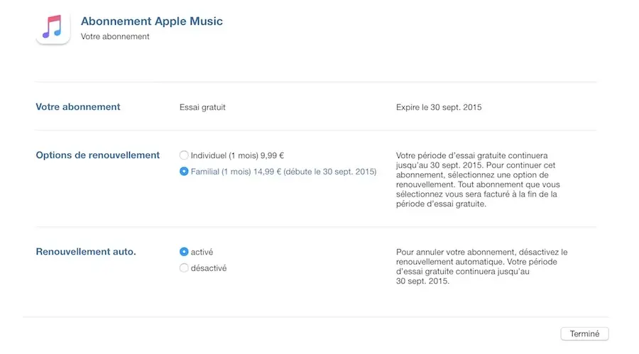 Apple Music : votre période d'essai touche à sa fin ? Attention au renouvellement automatique !