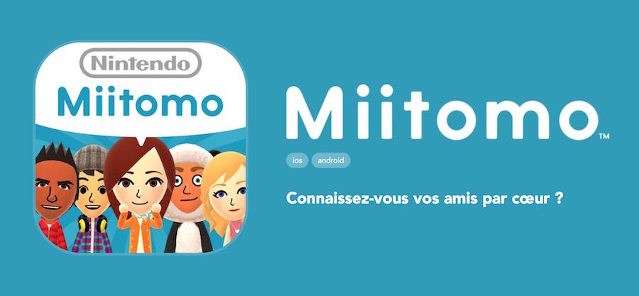 La messagerie Miitomo (Nintendo) est disponible en précommande