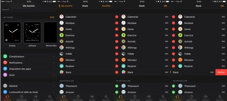 watchOS 3 : comment organiser le dock ?