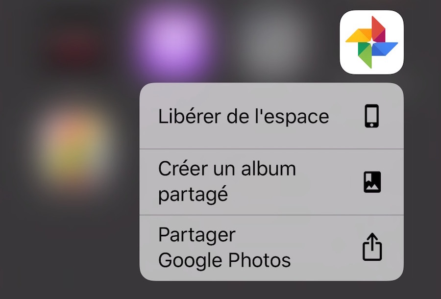 Google Photos adopte des raccourcis 3D Touch