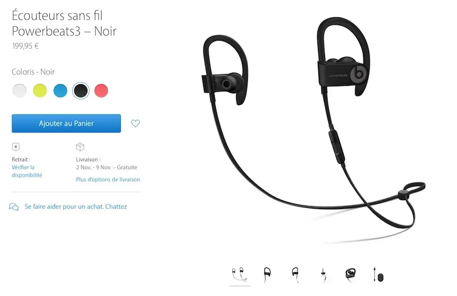 Les nouveaux écouteurs Powerbeats3 sont en vente dans l'Apple Store