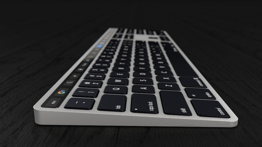 Nouveau concept de clavier (étendu) pour Mac avec Touch Bar intégrée